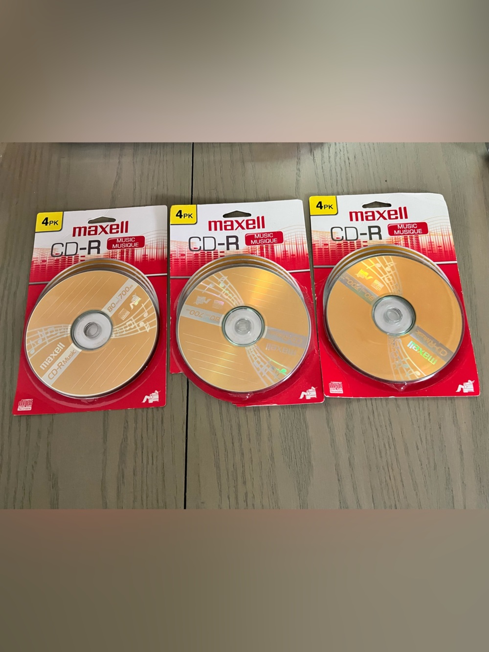 Maxell  CD-R Music 80min /700MB Pack 4x 700MB 80 Minutes NEW. 3 Packs See Desc